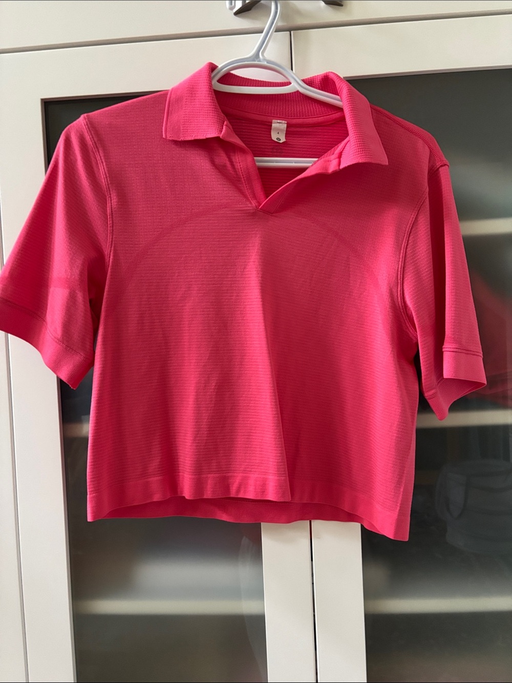 Lululemon Swiftly Cropped Boxy Fit Short Sleeve SZ 4 Lipgloss EUC❤️❤️❤️